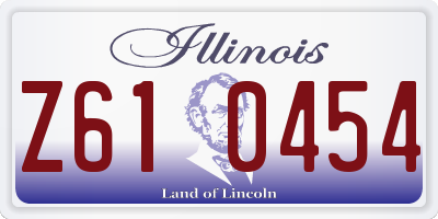 IL license plate Z610454