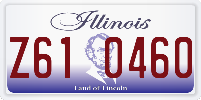 IL license plate Z610460