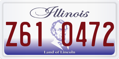 IL license plate Z610472