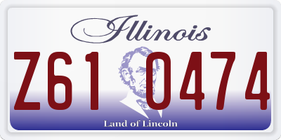 IL license plate Z610474