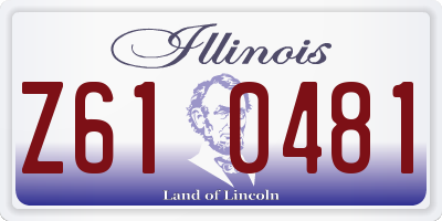 IL license plate Z610481