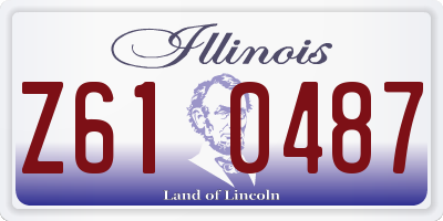 IL license plate Z610487