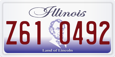 IL license plate Z610492