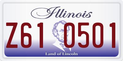 IL license plate Z610501
