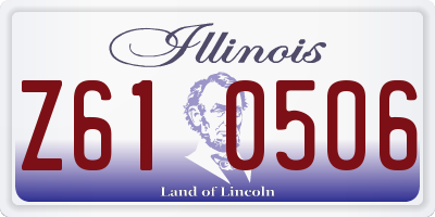 IL license plate Z610506