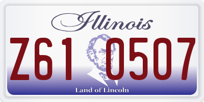 IL license plate Z610507