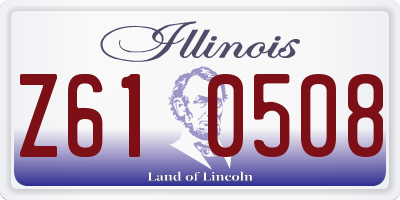IL license plate Z610508
