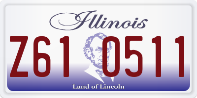 IL license plate Z610511