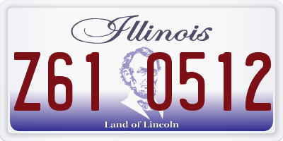 IL license plate Z610512