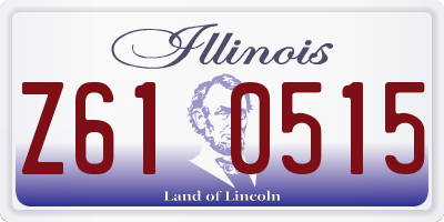 IL license plate Z610515