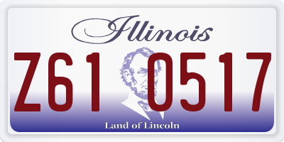 IL license plate Z610517