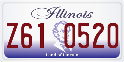IL license plate Z610520
