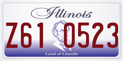IL license plate Z610523