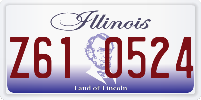 IL license plate Z610524