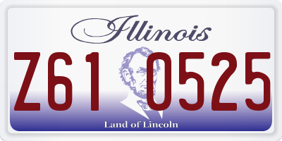IL license plate Z610525