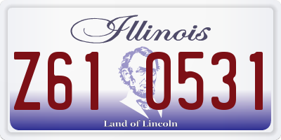 IL license plate Z610531
