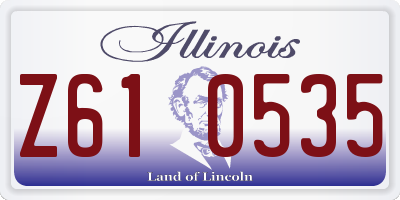 IL license plate Z610535
