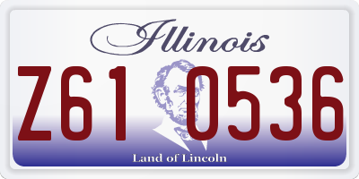 IL license plate Z610536