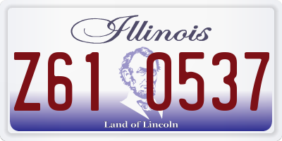 IL license plate Z610537