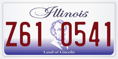 IL license plate Z610541
