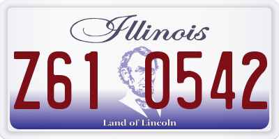 IL license plate Z610542