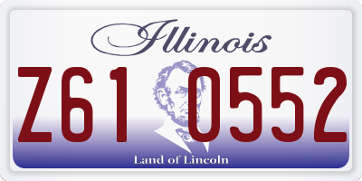 IL license plate Z610552