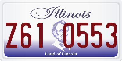 IL license plate Z610553
