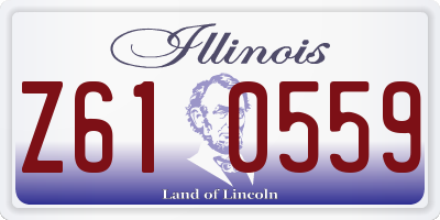 IL license plate Z610559