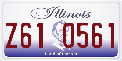 IL license plate Z610561