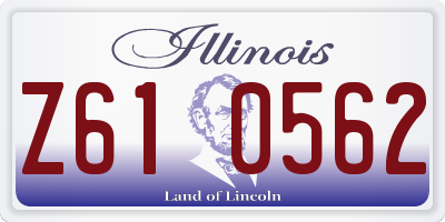 IL license plate Z610562
