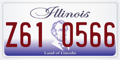 IL license plate Z610566