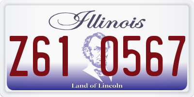 IL license plate Z610567