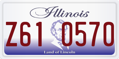 IL license plate Z610570