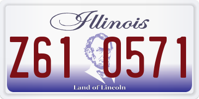 IL license plate Z610571