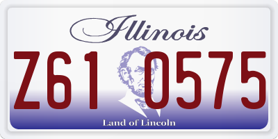 IL license plate Z610575