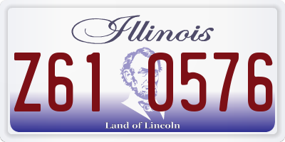 IL license plate Z610576