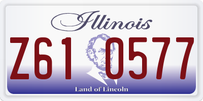 IL license plate Z610577