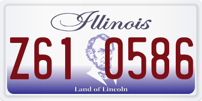 IL license plate Z610586