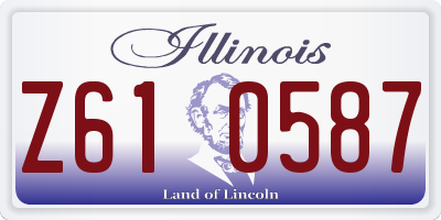 IL license plate Z610587