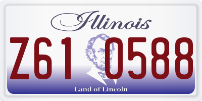 IL license plate Z610588