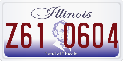 IL license plate Z610604