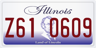 IL license plate Z610609