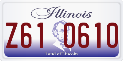 IL license plate Z610610