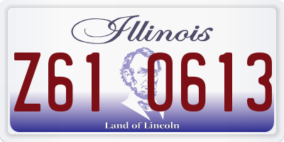 IL license plate Z610613