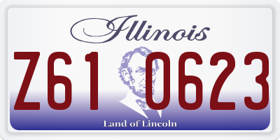 IL license plate Z610623