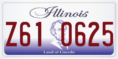 IL license plate Z610625