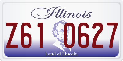 IL license plate Z610627