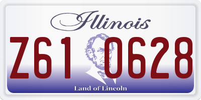 IL license plate Z610628