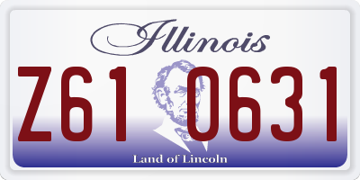 IL license plate Z610631