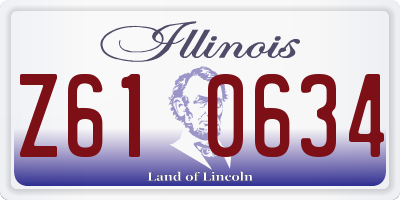 IL license plate Z610634